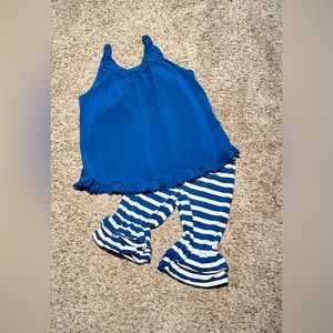 Ruffle Butts | Girls Swing Top & Capri Pant Matching Outfit | Size 6